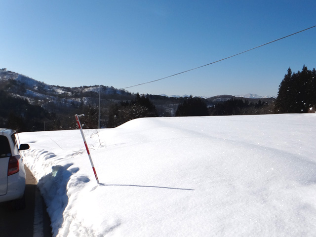 西会津の青空と雪景色