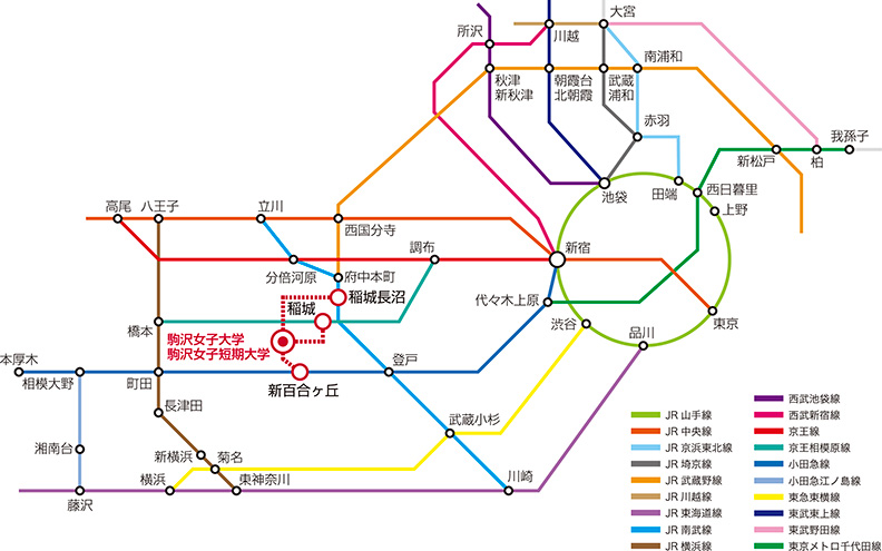 東京近郊路線図