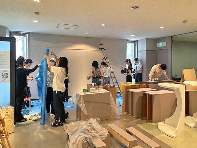 4号館3階EVホール「Mellow」制作風景