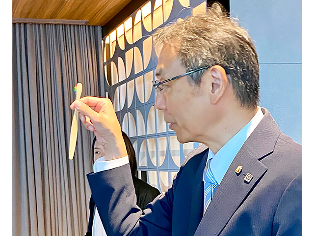 お客様が宿泊時に使用しなかったアメニティーを返却することで、緑化活動支援ができる「グリーンコイン制度」など東急ホテルズの環境保全活動など、ホテル全体で取り組むサステナブル活動をご紹介いただきました。