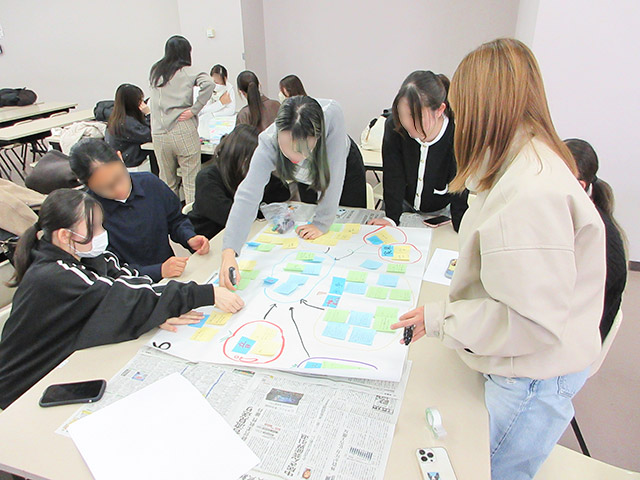 意見(単語)をまとめる様子