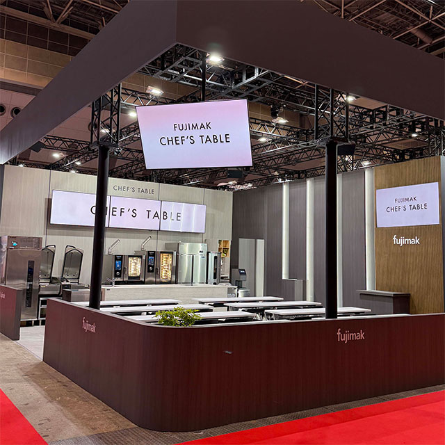 フジマックブースのシェフズテーブルコーナー