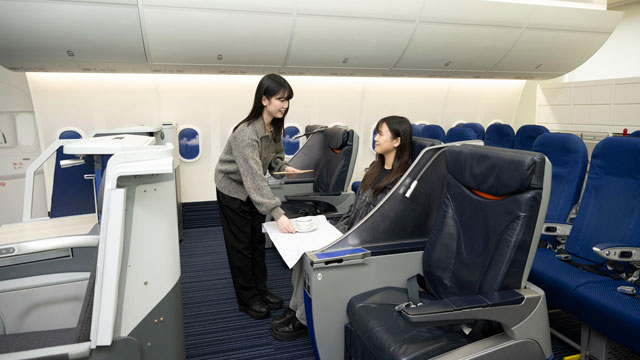 ANAの機材で利用された航空座席を設置