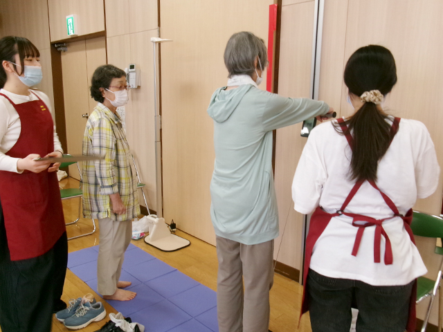 体組成測定の様子