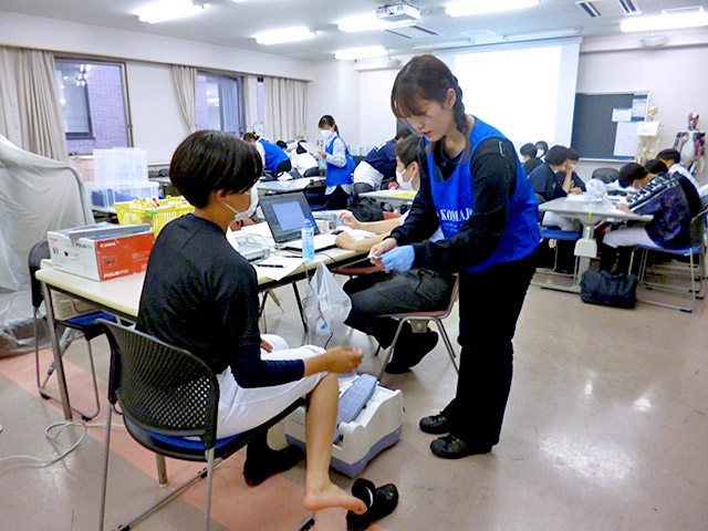 骨密度測定の様子