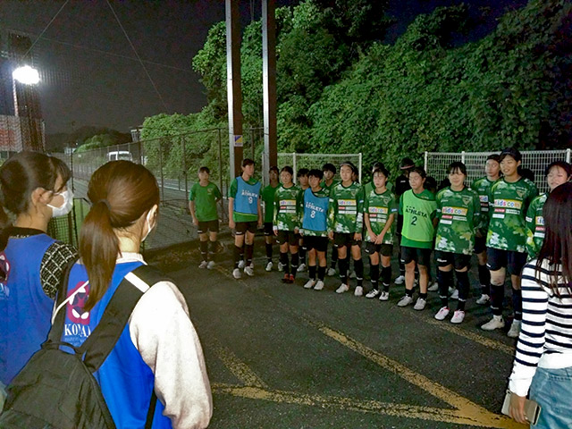 練習終了後の選手の皆さまへ補食をお渡ししました