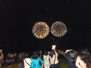 ワイキキビーチでの長岡花火大会