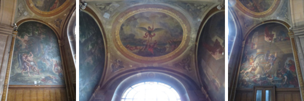 サン・シュルピス教会内のドラクロワの壁画と天井画
ドラクロワの絵画が無料で見られるのでおすすめです。