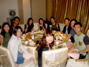 シンガポールの大学生との楽しい会食