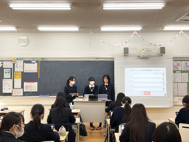 班ごとにクイズを出し合います!