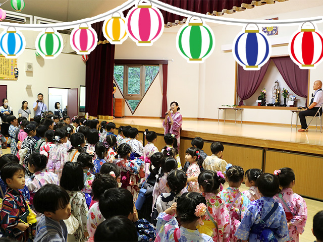 お正念後、園長先生からのお話を聞き命を大切にする約束をしました。
