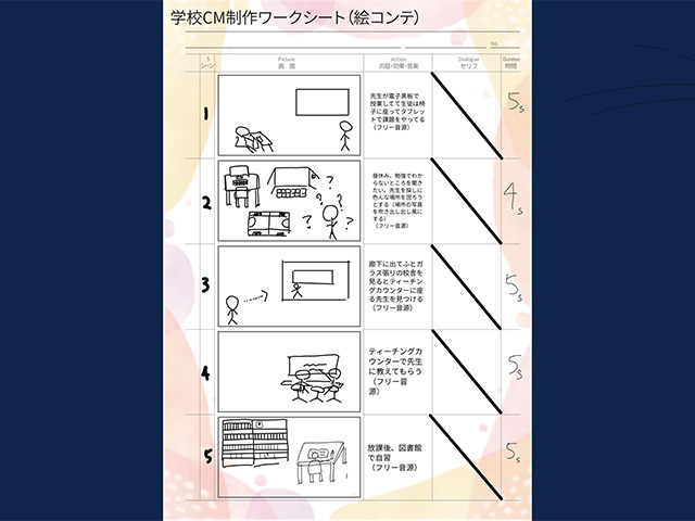 絵コンテも作成しました！